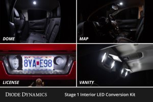 Chevrolet Silverado Interior LED Kit - Diode Dynamics - Stage 2 - Cool White - `98-`06